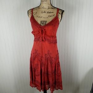 Boho Beaded & Embroidered Sundress